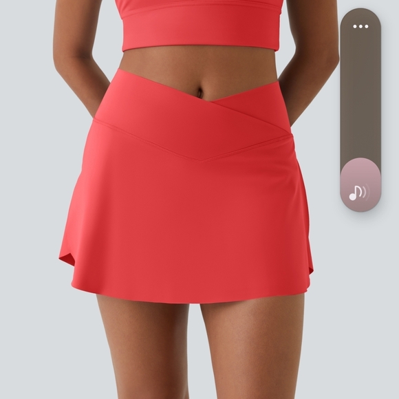 HALARA Dresses & Skirts - Halara V-Waist Coral Active Mini Skirt